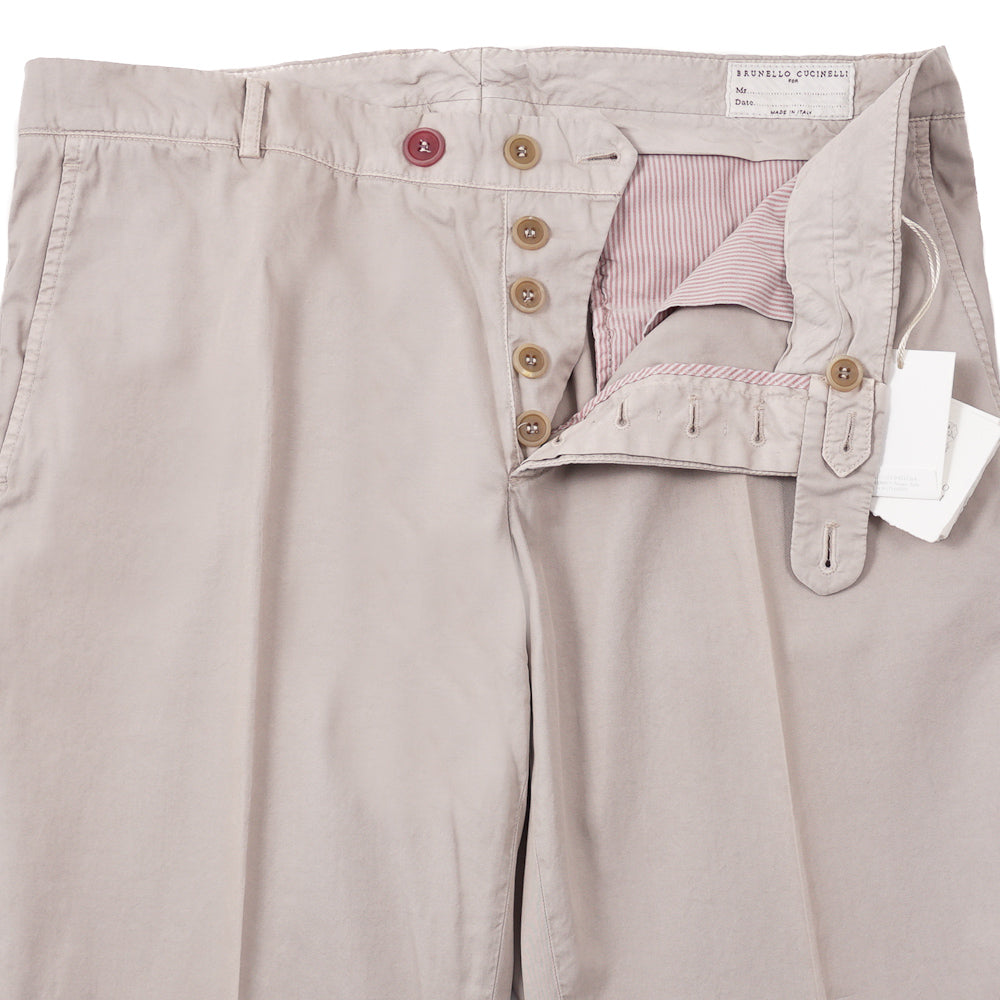 Brunello Cucinelli Button-Fly Cotton Pants - Top Shelf Apparel