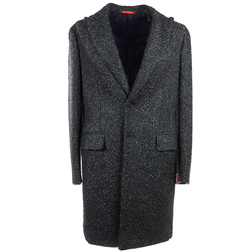 Isaia Wool and Mohair Boucle Overcoat - Top Shelf Apparel