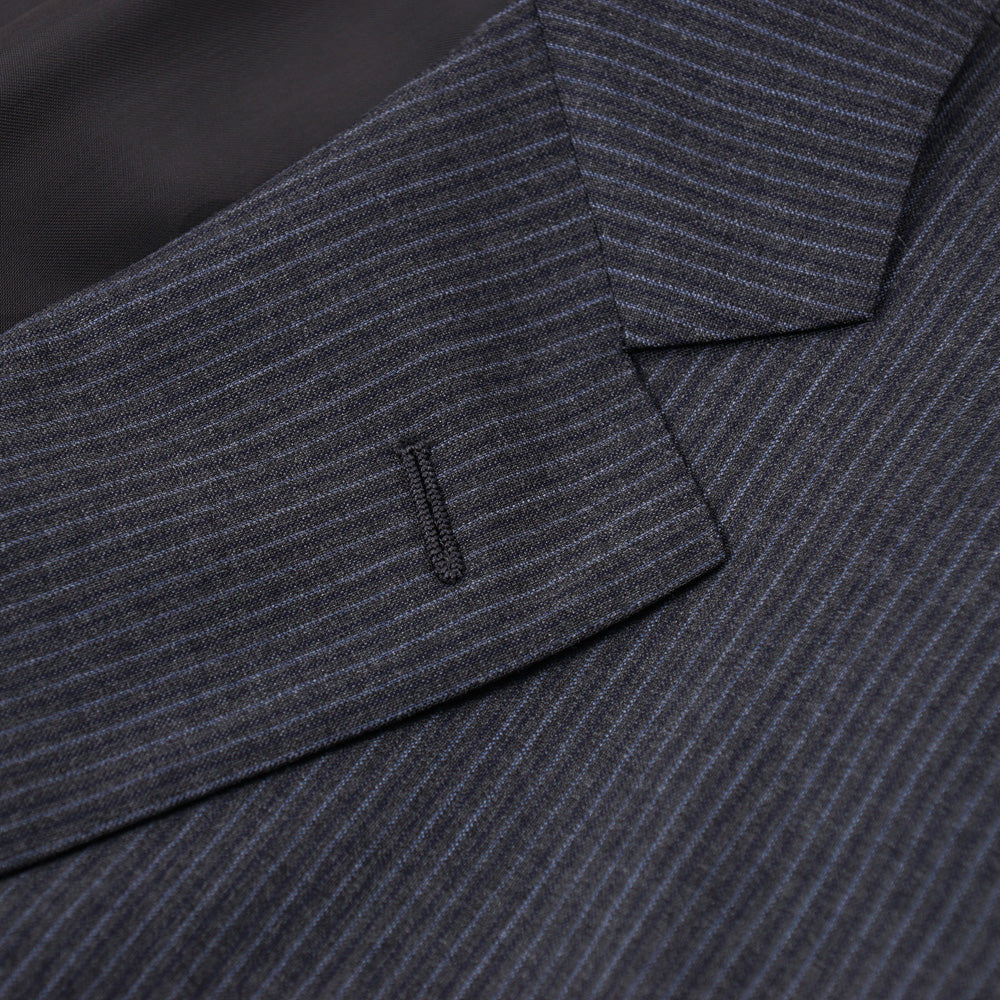Belvest Gray Stripe Super 130s Suit - Top Shelf Apparel