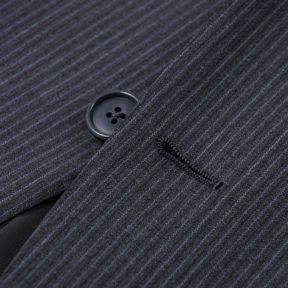Belvest Gray Stripe Super 130s Suit - Top Shelf Apparel