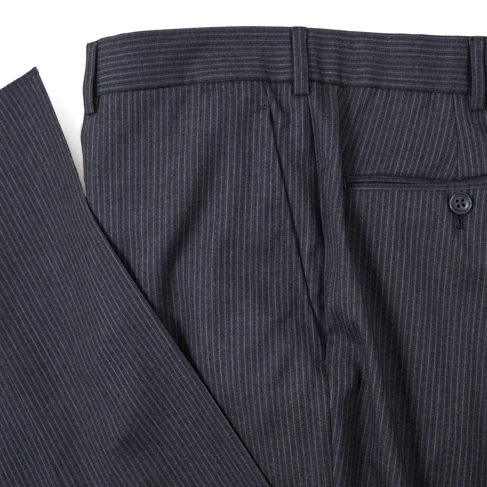 Belvest Gray Stripe Super 130s Suit - Top Shelf Apparel