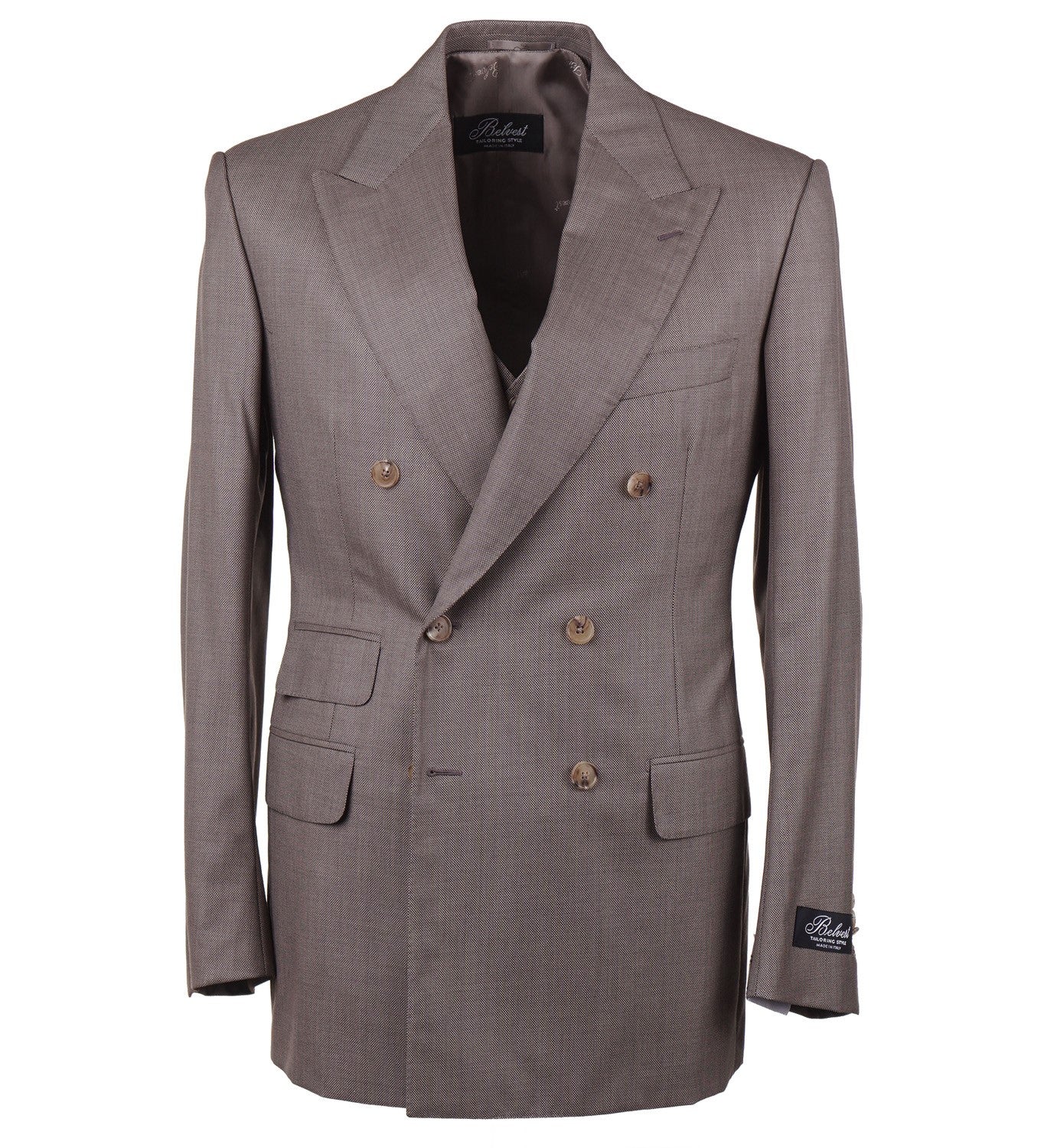 Belvest Three-Piece Super 160s Wool Suit
