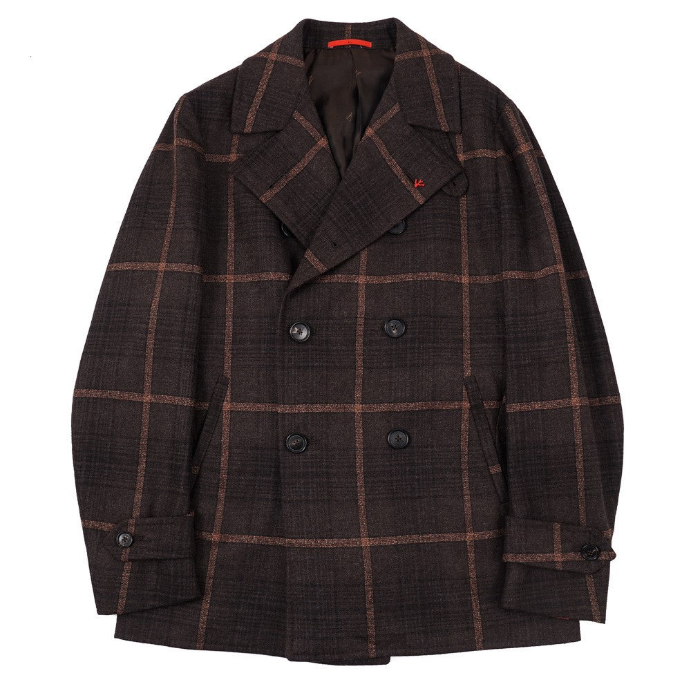 Isaia Cortina Slim Fit Pea Coat