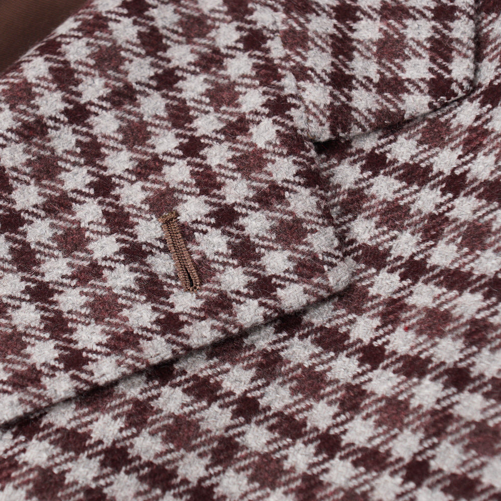 Kiton Burgundy Check Cashmere Sport Coat - Top Shelf Apparel