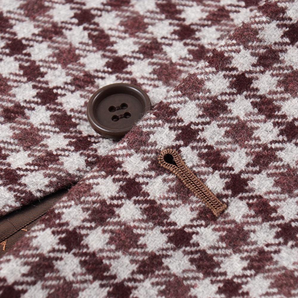 Kiton Burgundy Check Cashmere Sport Coat - Top Shelf Apparel
