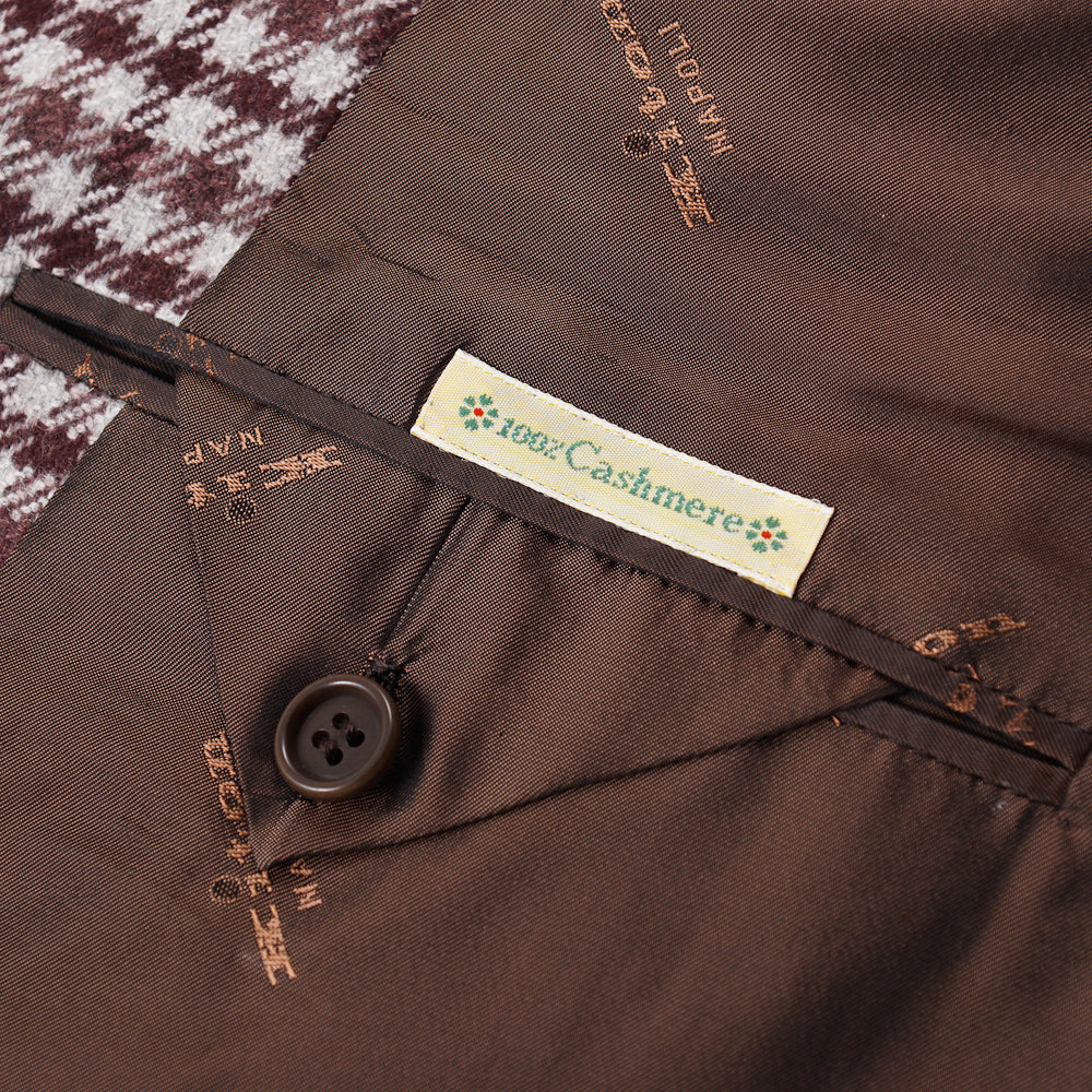 Kiton Burgundy Check Cashmere Sport Coat - Top Shelf Apparel