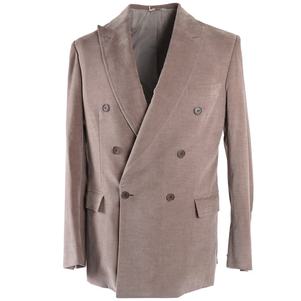 Brioni Dove Beige Cotton-Cashmere Suit - Top Shelf Apparel