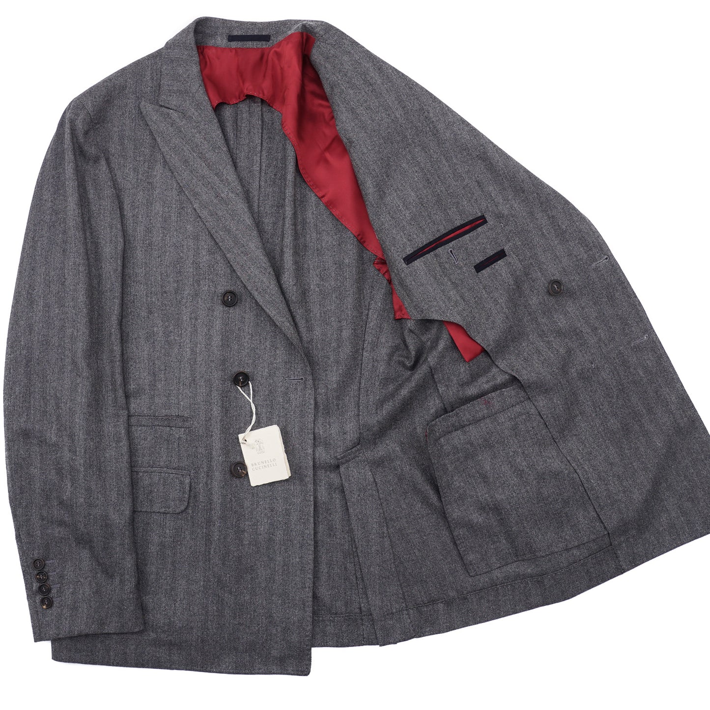 Brunello Cucinelli Herringbone Cashmere Sport Coat - Top Shelf Apparel