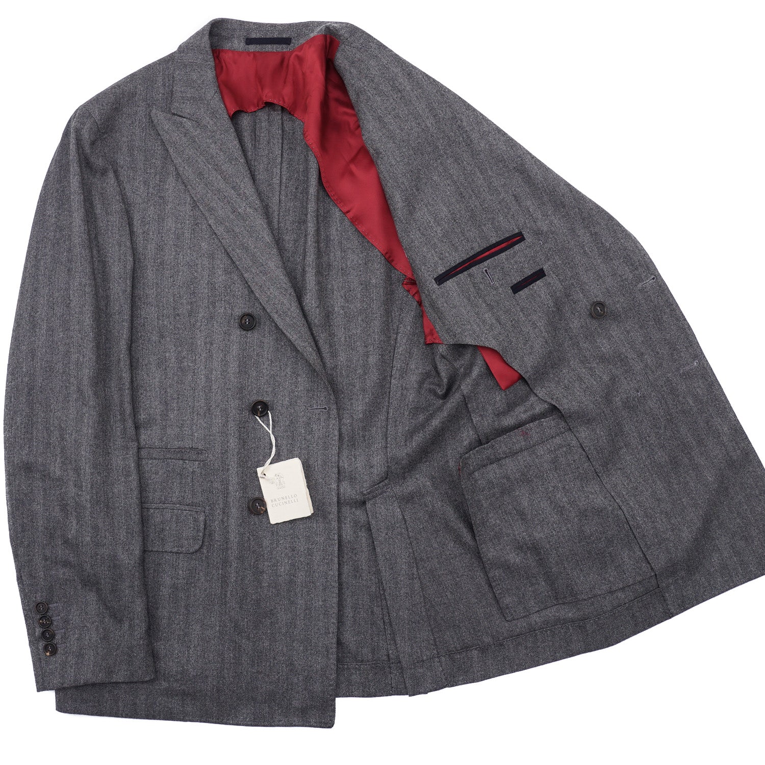 Brunello Cucinelli Herringbone Cashmere Sport Coat - Top Shelf Apparel
