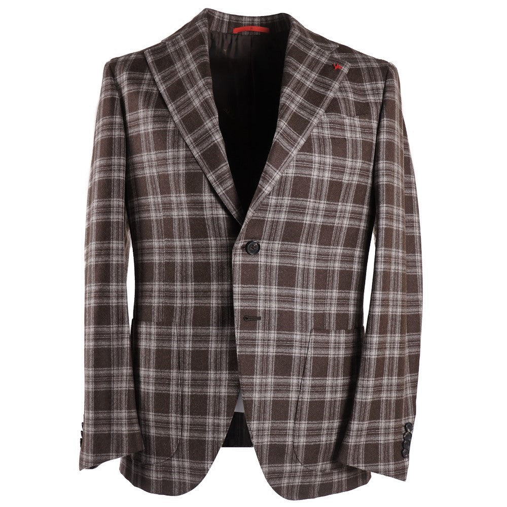 Isaia Layered Check Flannel Wool Suit - Top Shelf Apparel