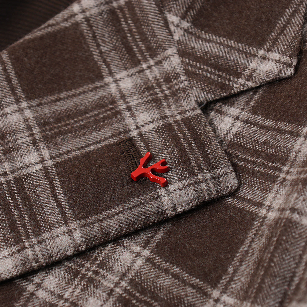 Isaia Layered Check Flannel Wool Suit - Top Shelf Apparel