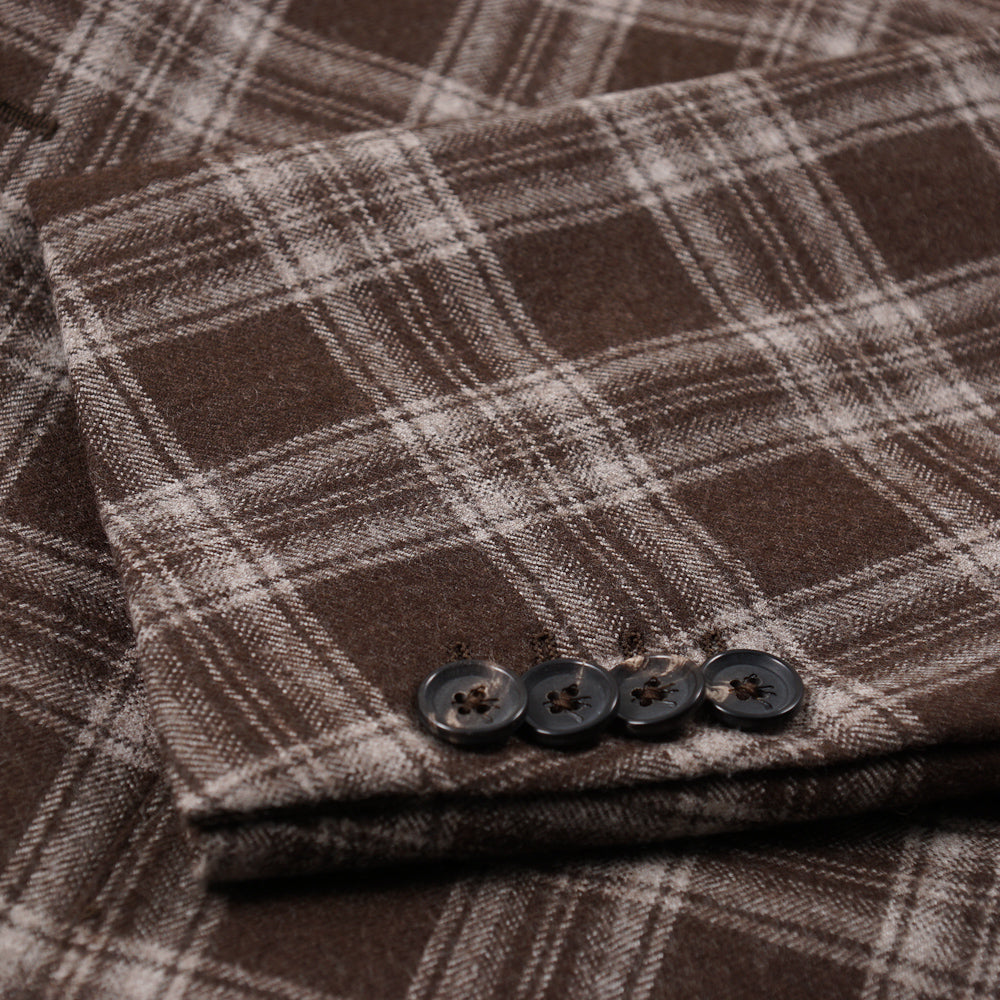 Isaia Layered Check Flannel Wool Suit - Top Shelf Apparel