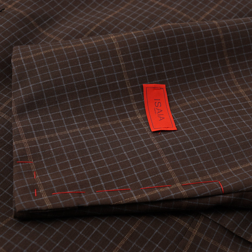 Isaia Brown Check 'Super 130s Travel' Wool Suit - Top Shelf Apparel