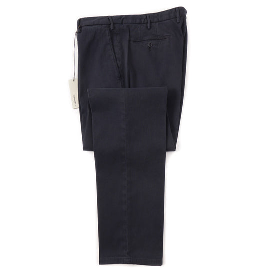 Boglioli Slim-Fit Cotton Chinos in Patterned Navy Blue - Top Shelf Apparel