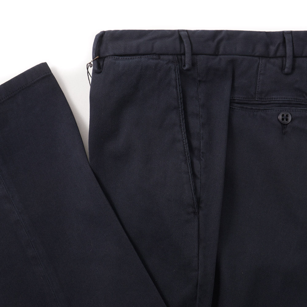 Boglioli Slim-Fit Cotton Chinos in Patterned Navy Blue - Top Shelf Apparel