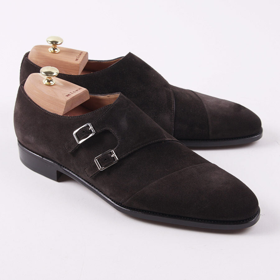 Kiton Suede Double Buckle Monk Strap - Top Shelf Apparel