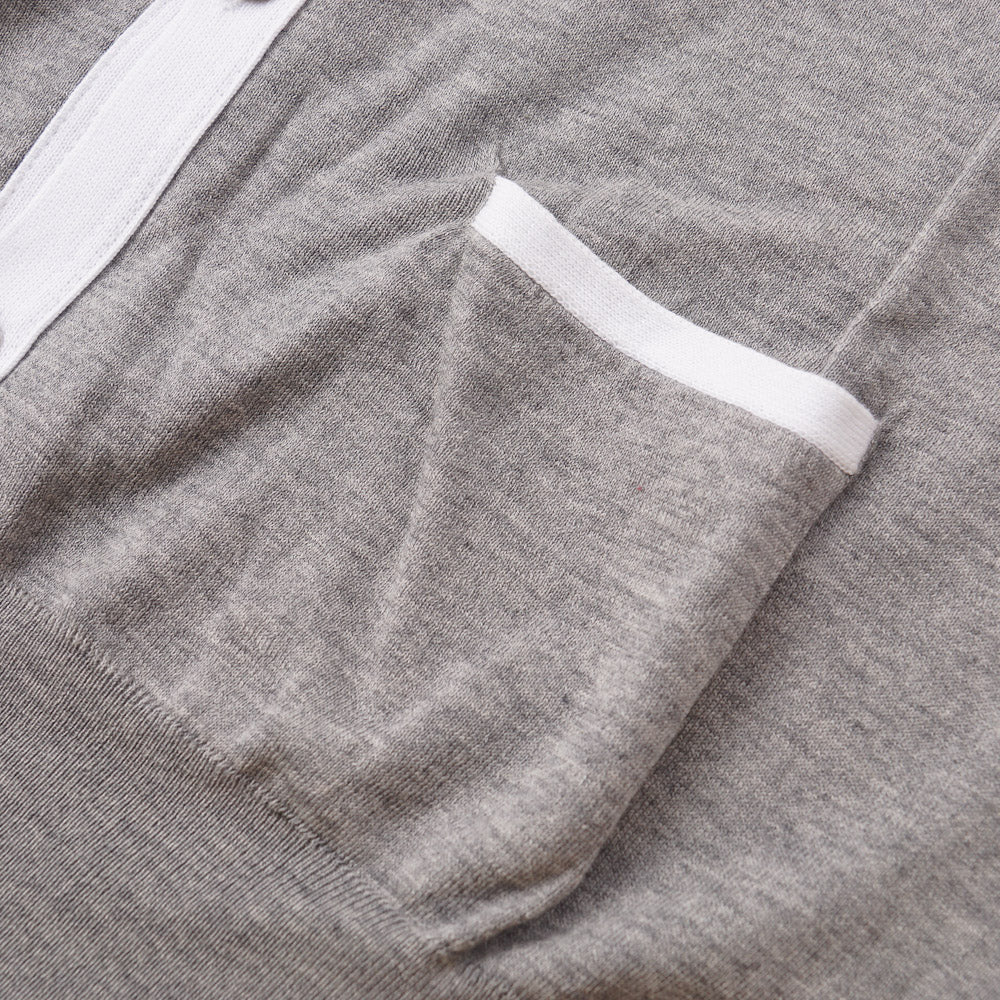 Kiton Lightweight Cotton Cardigan Sweater in Gray - Top Shelf Apparel