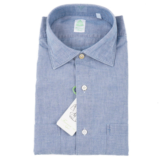 Finamore Chambray Cotton Dress Shirt - Top Shelf Apparel