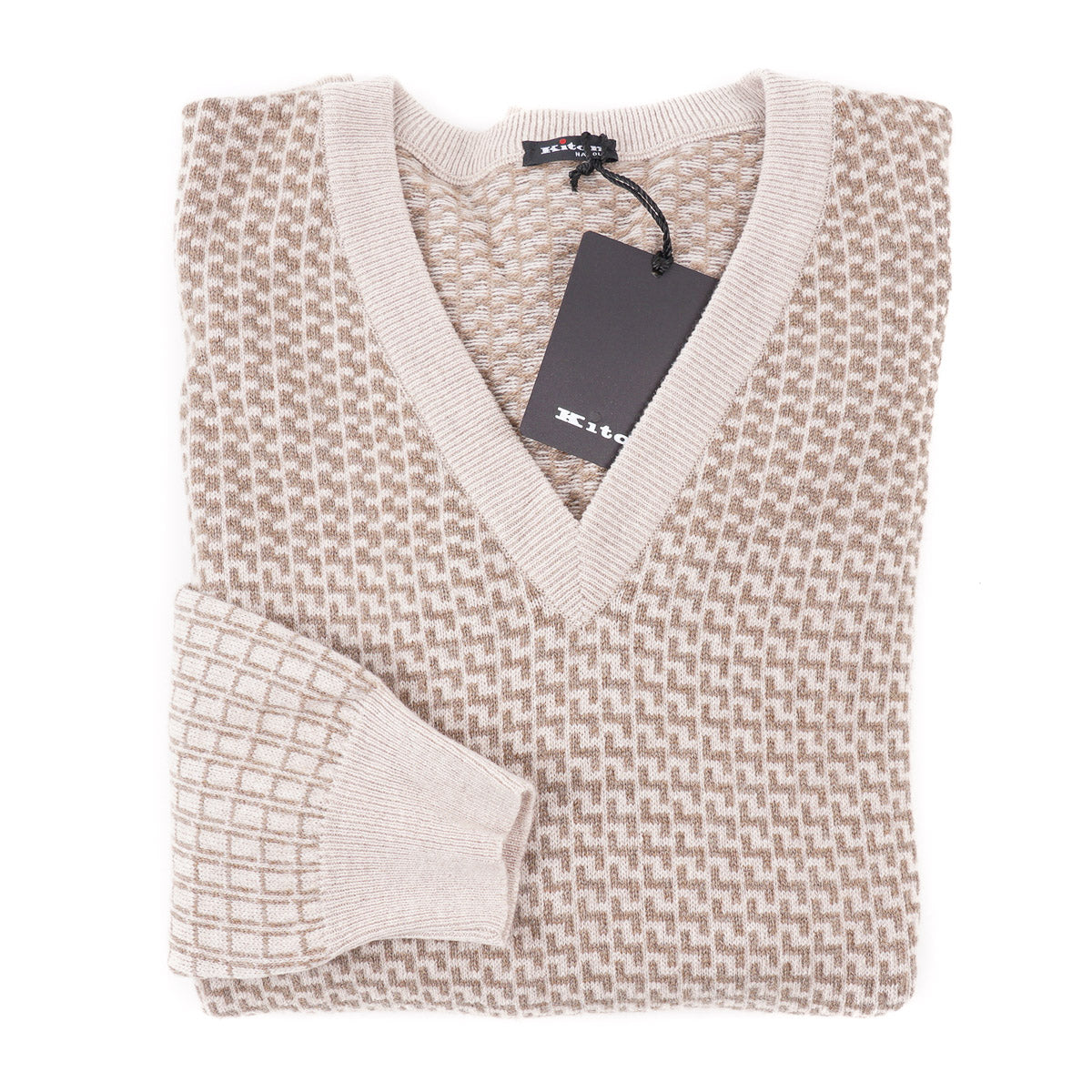 Kiton Patterned Knit Cashmere Sweater - Top Shelf Apparel