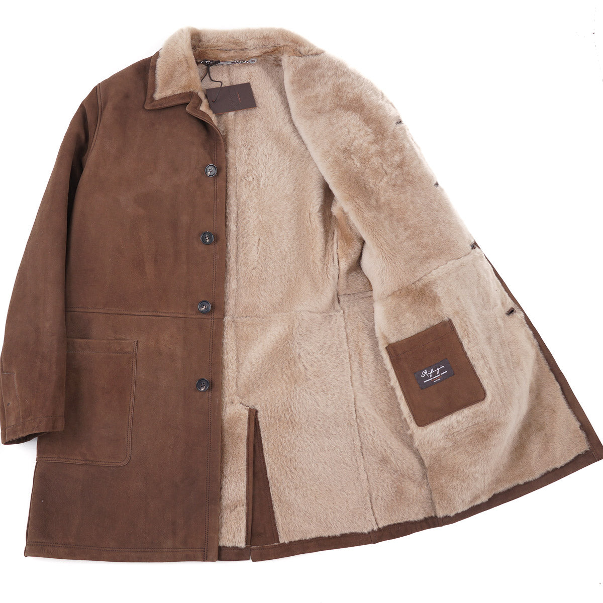 Rifugio Plush Shearling Leather Overcoat - Top Shelf Apparel