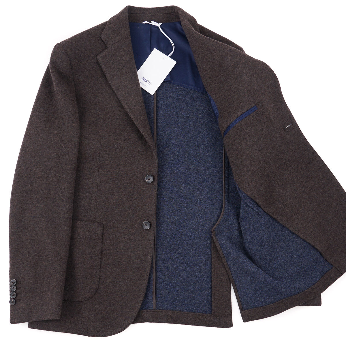 Manto Soft-Constructed Flannel Blazer