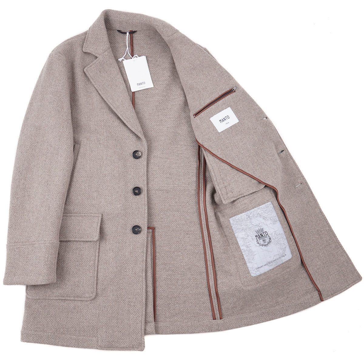 Manto Woven Wool-Cashmere Overcoat - Top Shelf Apparel