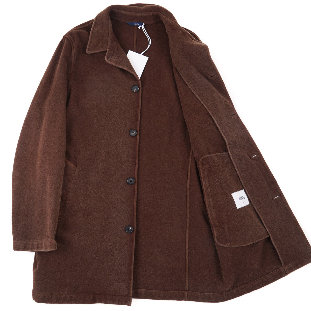 Manto Garment-Washed Wool Coat