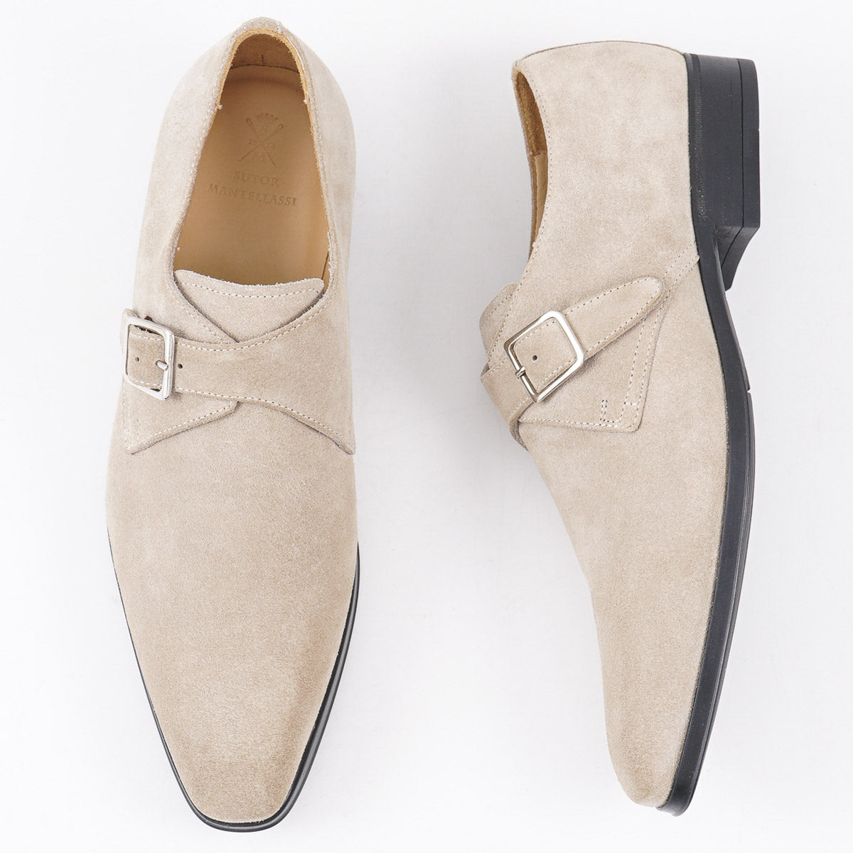 Sutor Mantellassi Calf Suede Monk Strap - Top Shelf Apparel