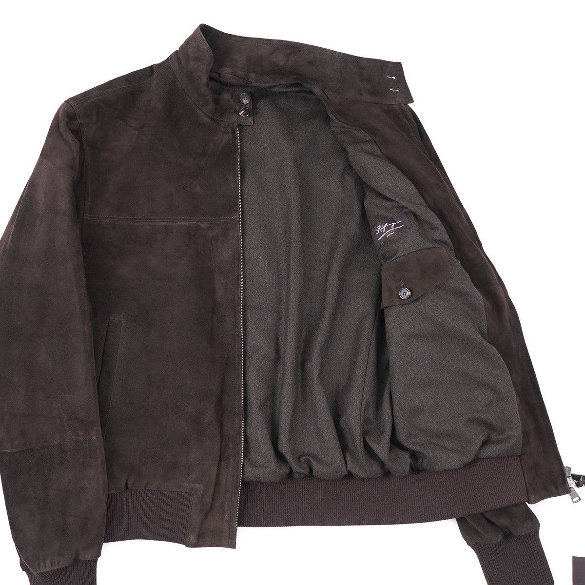 Rifugio Wool-Lined Suede Bomber Jacket - Top Shelf Apparel