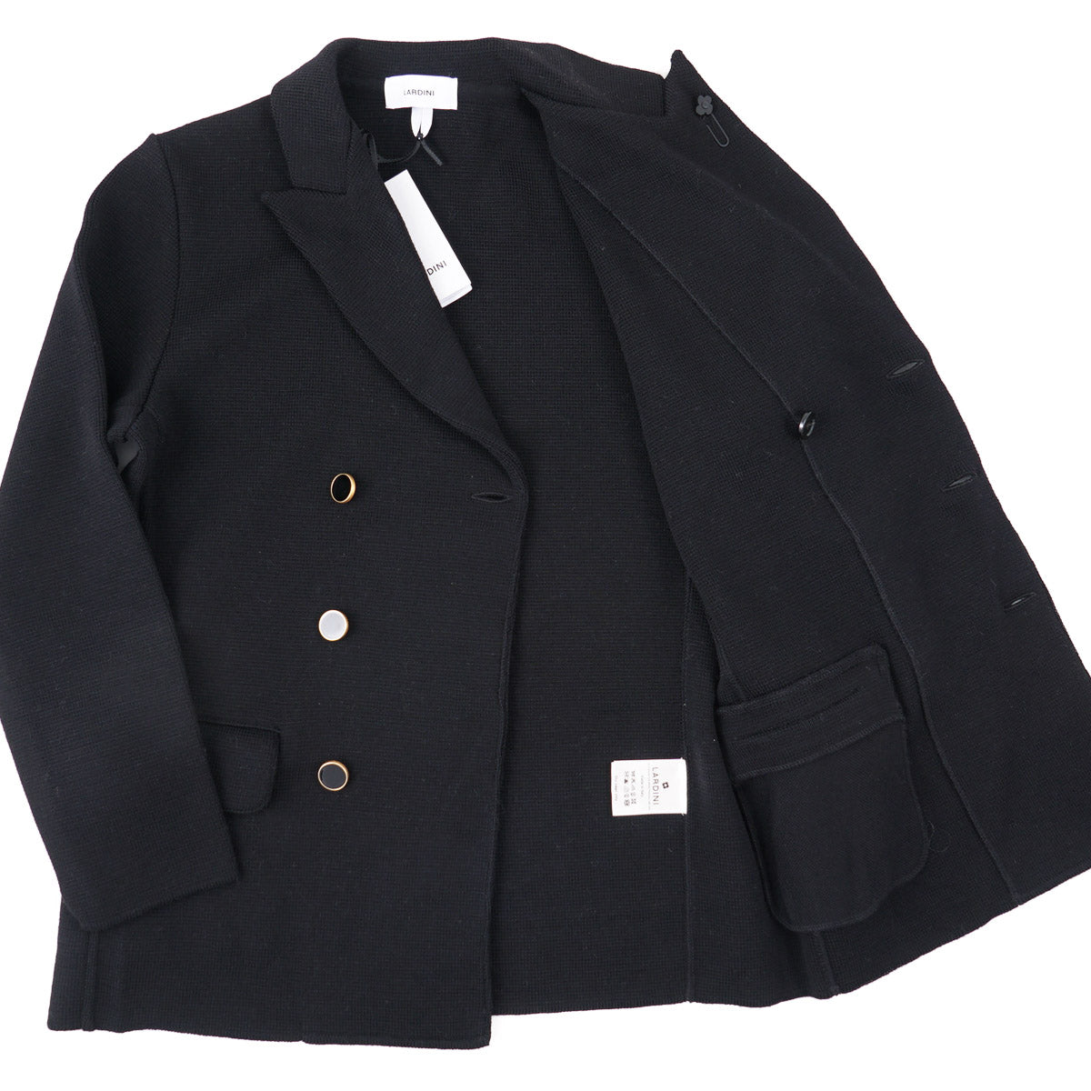 Lardini Knit Wool Double-Breasted Blazer - Top Shelf Apparel