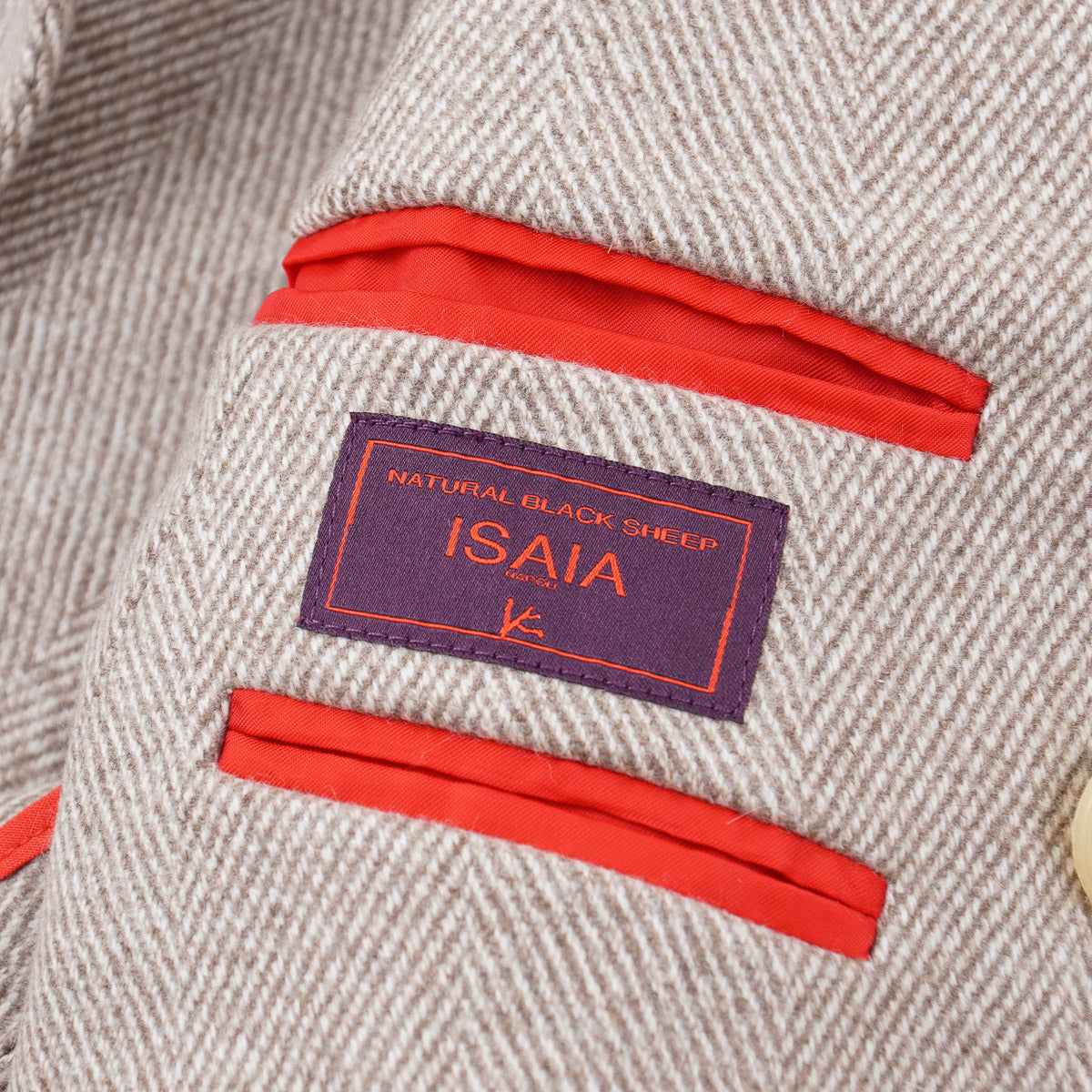 Isaia Herringbone Cashmere Peacoat - Top Shelf Apparel