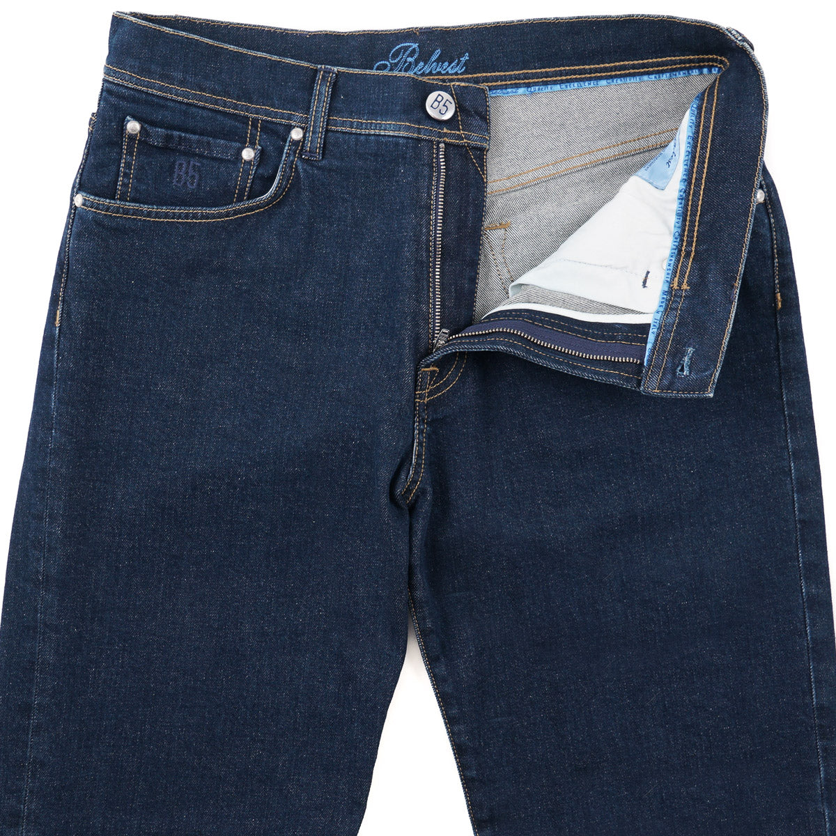 Belvest Classic Straight Fit Denim Jeans - Top Shelf Apparel