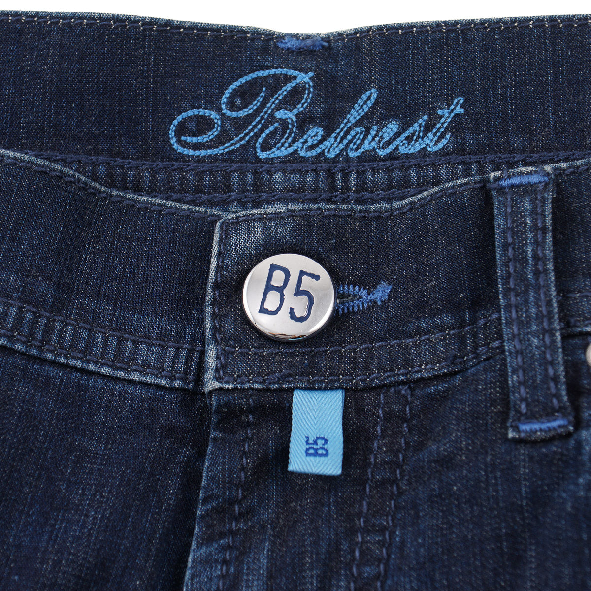 Belvest Classic Straight Fit Denim Jeans - Top Shelf Apparel