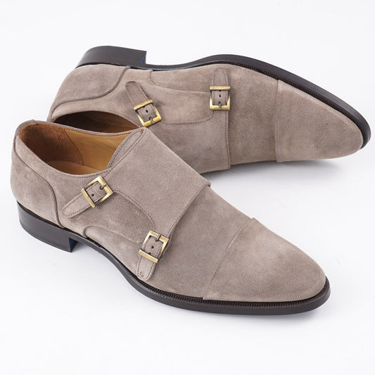 Sutor Mantellassi Calf Suede Double Monk