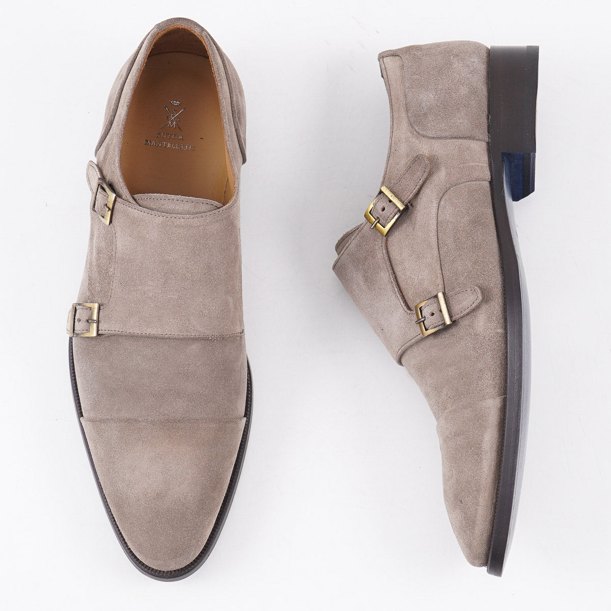 Sutor Mantellassi Calf Suede Double Monk - Top Shelf Apparel