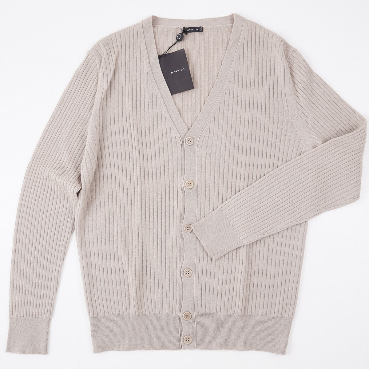 Manrico Rib Knit Cashmere Cardigan Sweater - Top Shelf Apparel