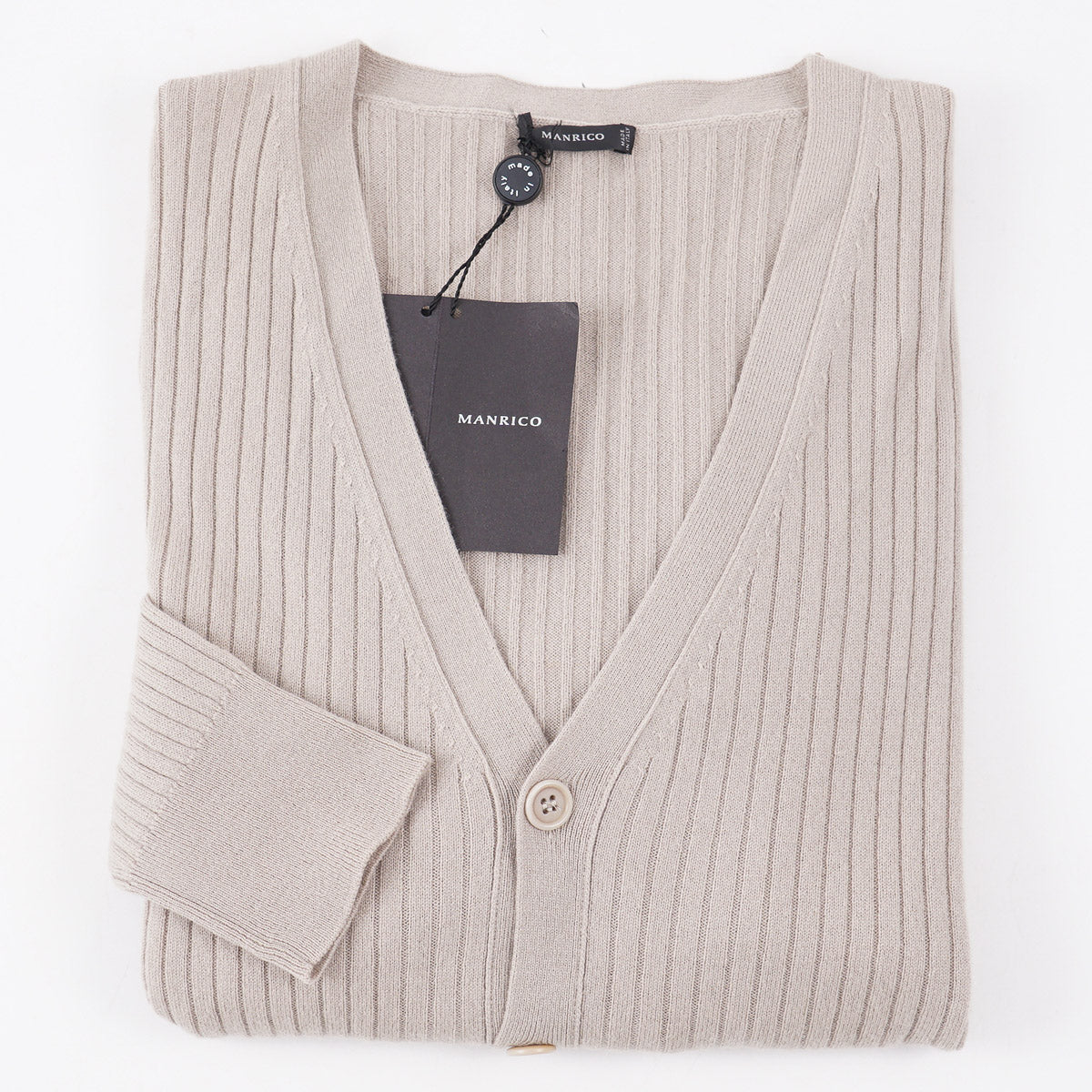 Manrico Rib Knit Cashmere Cardigan Sweater - Top Shelf Apparel