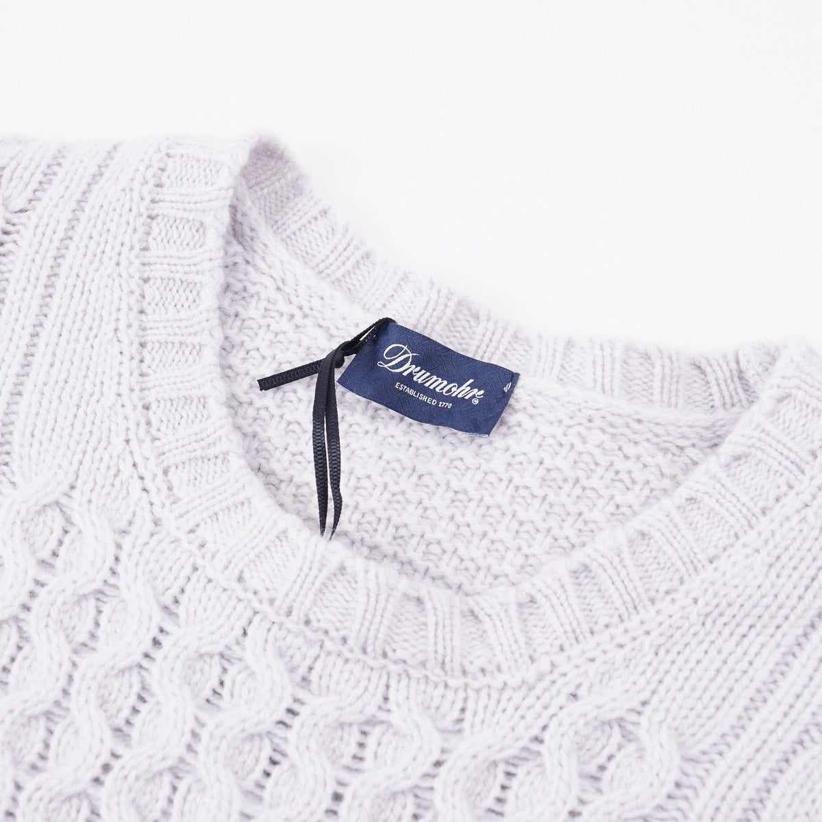 Drumohr Aran Cable Knit Lambswool Sweater - Top Shelf Apparel