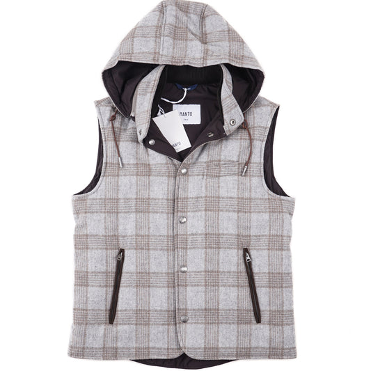 Manto Flannel Alpaca-Wool Vest with Hood