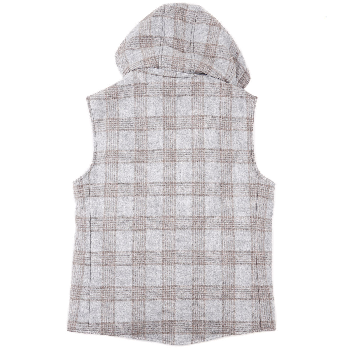Manto Flannel Alpaca-Wool Vest with Hood
