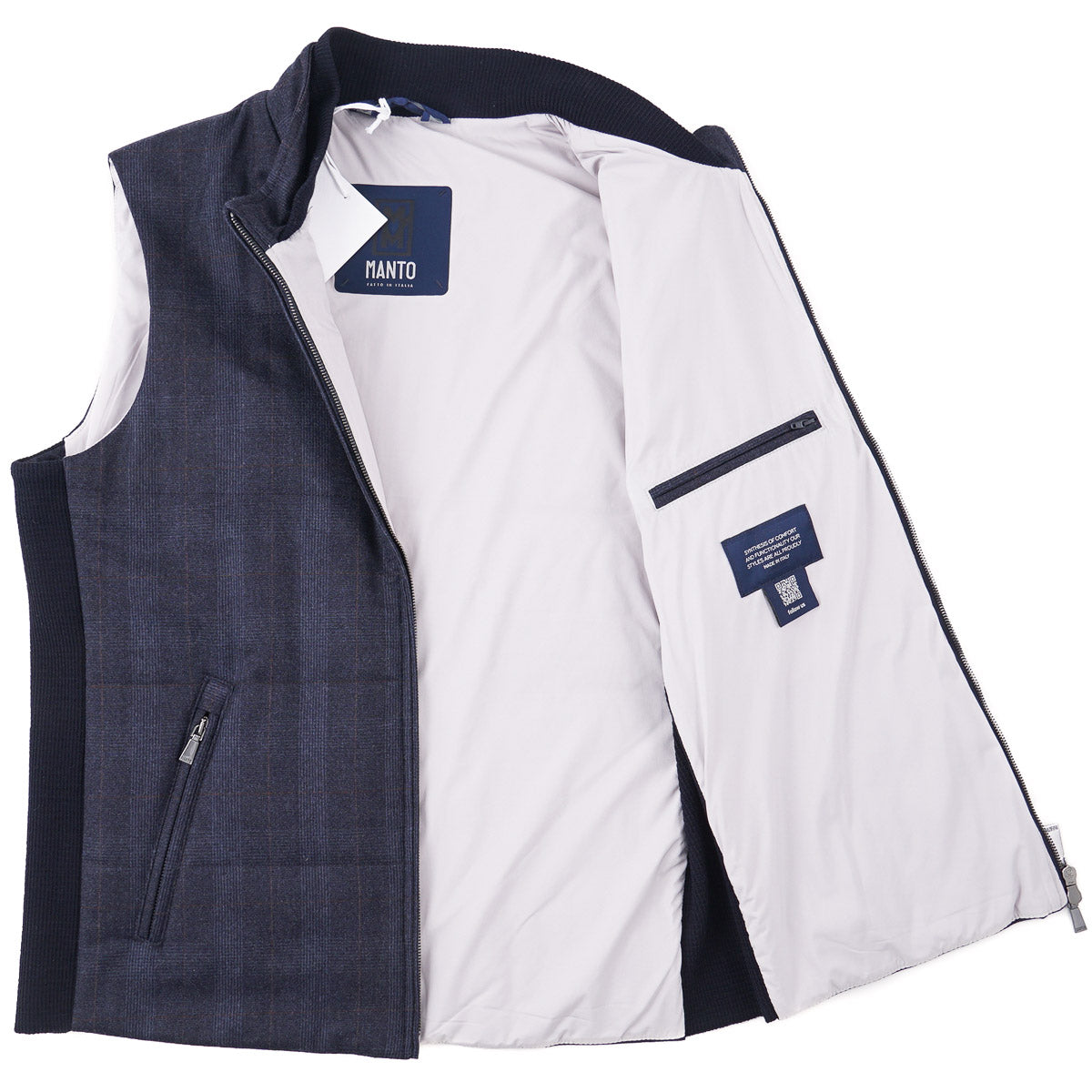 Manto Wool Vest with Knit Details