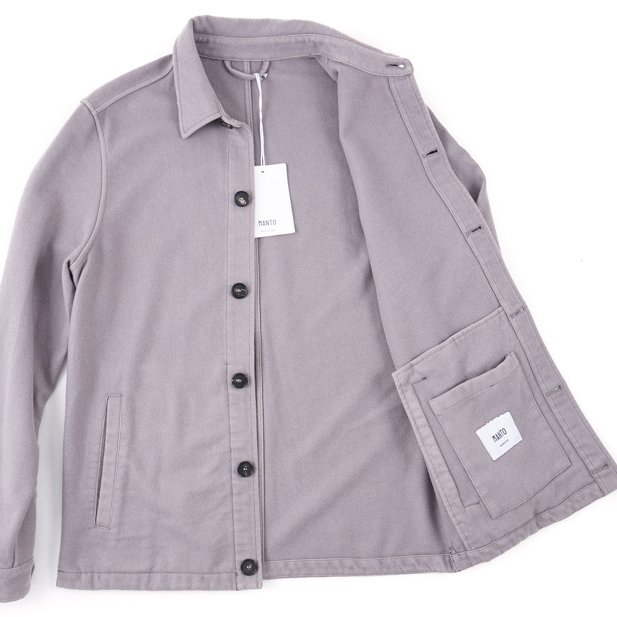 Manto Unlined Flannel Cashmere Jacket