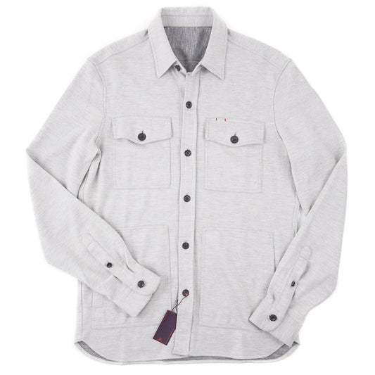 Isaia Stretch Jersey Cashmere Overshirt - Top Shelf Apparel