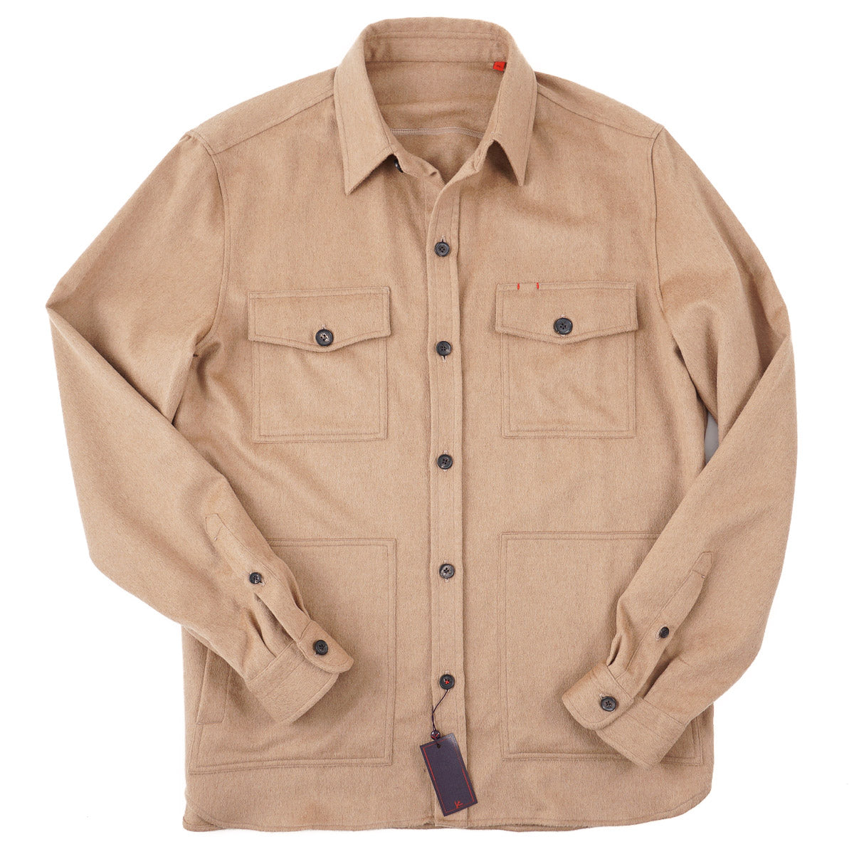 Isaia Extra-Soft Camelhair Overshirt - Top Shelf Apparel