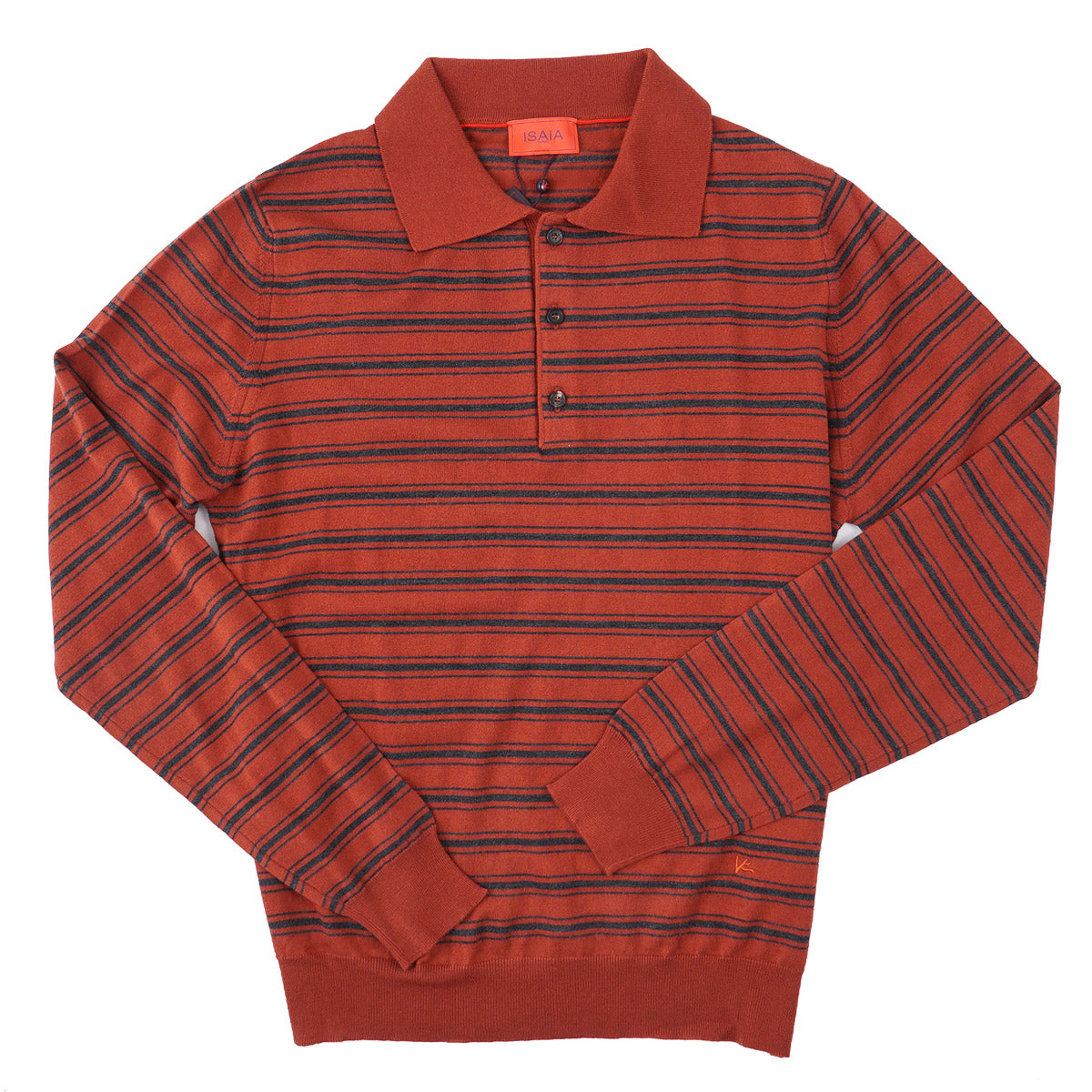 Isaia Wool-Silk-Cashmere Polo Sweater - Top Shelf Apparel