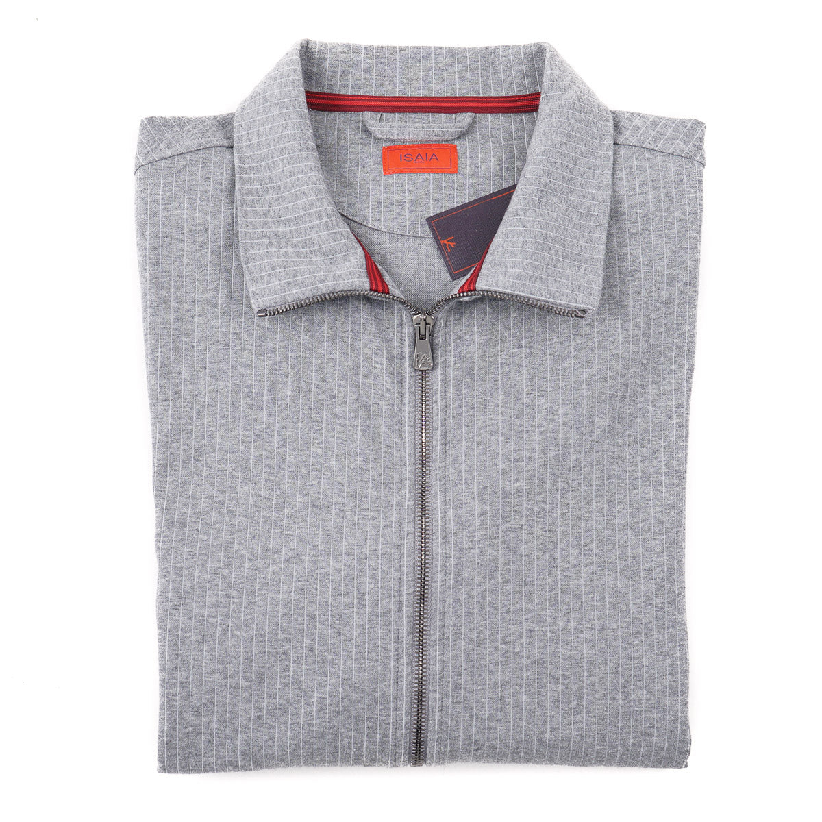 Isaia Jersey Cotton Track Jacket Sweatshirt - Top Shelf Apparel