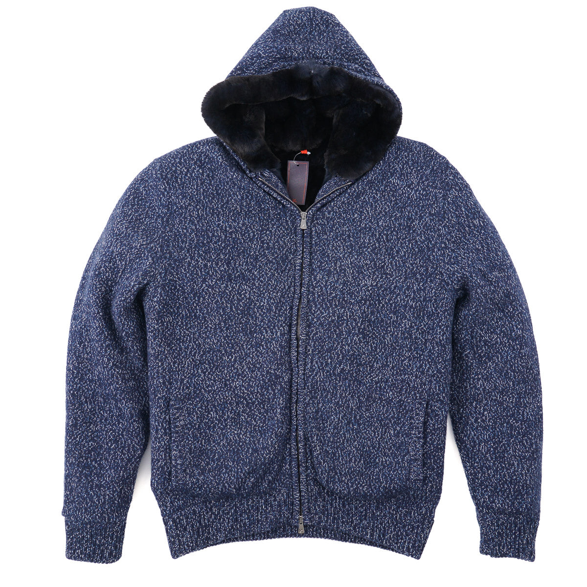 Isaia Hooded Cashmere Sweater with Fur Lining - Top Shelf Apparel