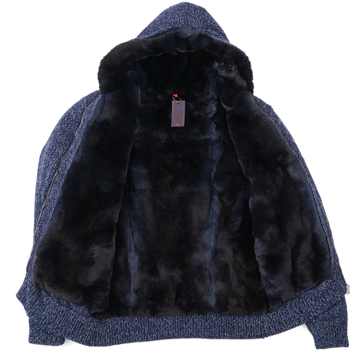 Isaia Hooded Cashmere Sweater with Fur Lining - Top Shelf Apparel