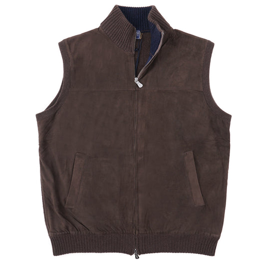 Fedeli Suede and Knit Cashmere Vest - Top Shelf Apparel