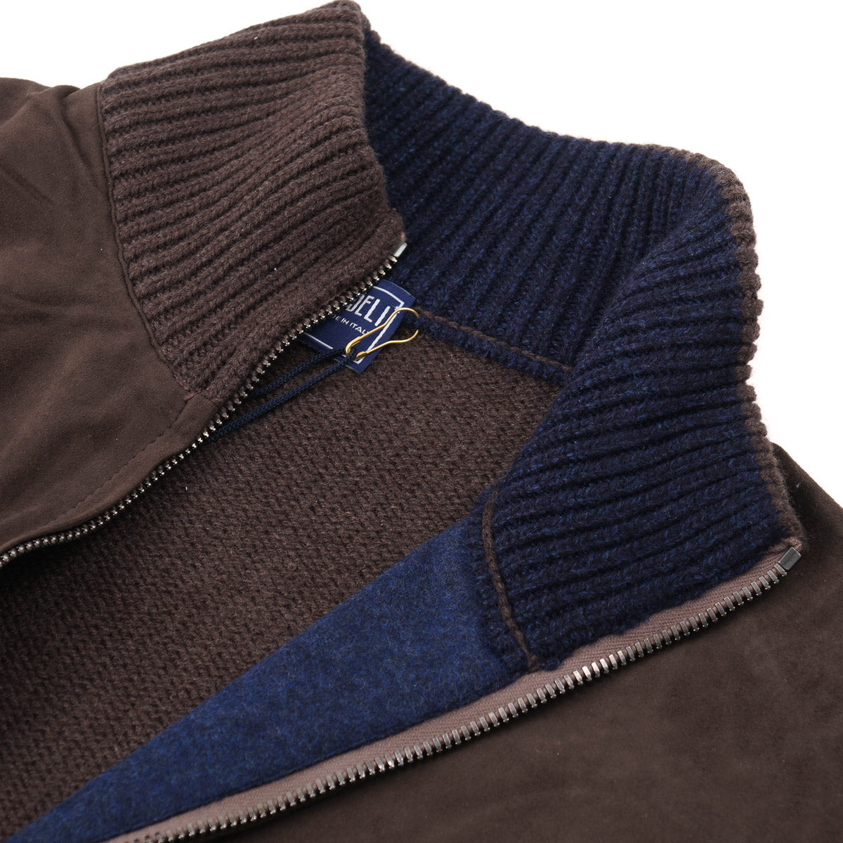 Fedeli Suede and Knit Cashmere Vest - Top Shelf Apparel